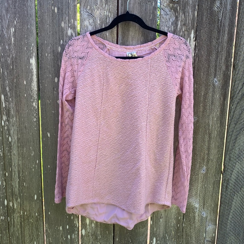 Mauve, Lacy Blouse